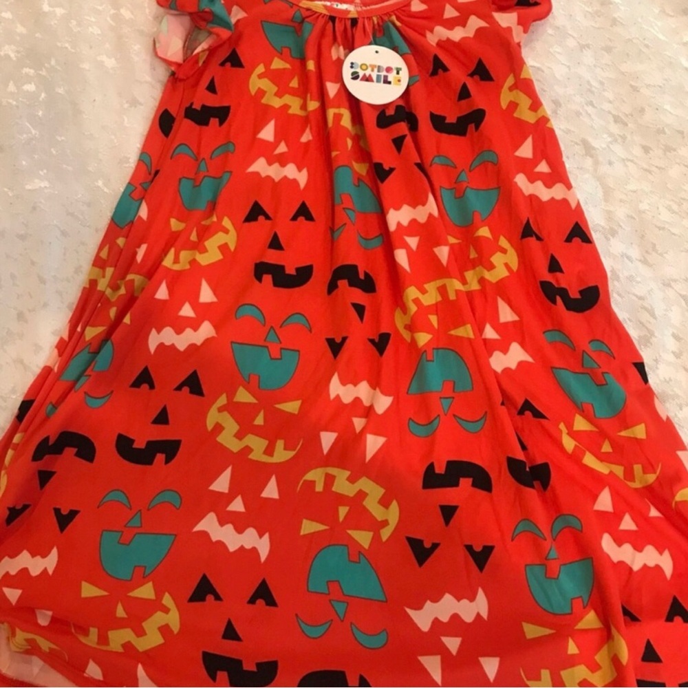 Kids Halloween Pumpkin Dress - Orange NWT Size 7